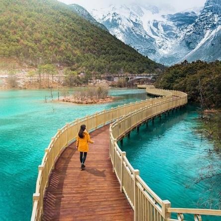 Thung lũng Lam Nguyệt Cốc v&agrave; Bạch Thủy H&agrave;, Lệ Giang, Trung Quốc -  Vietnam-Travel
